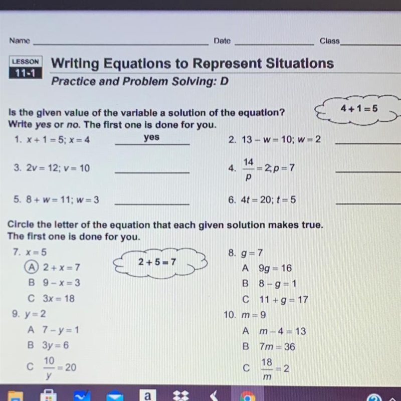 WRITE YES IF THE EQUATION IS RIGHT AND NO IF ITS WRONG PLS!-example-1