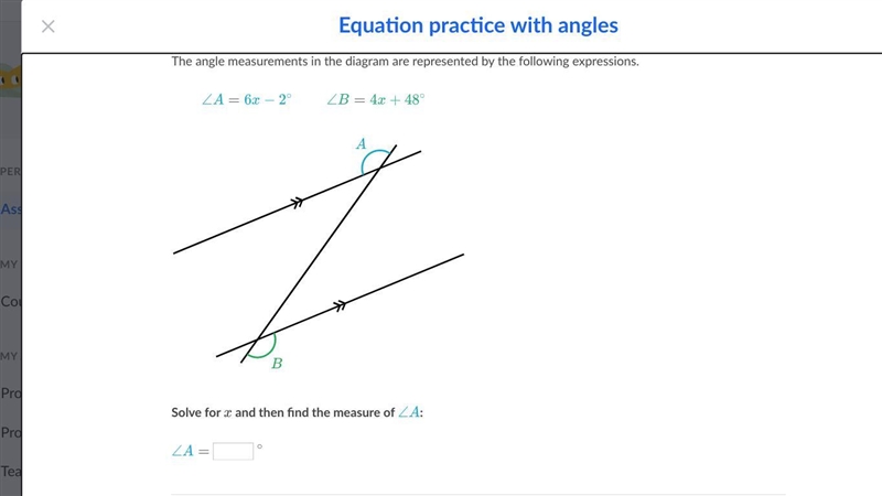 Help solve for angle A-example-1