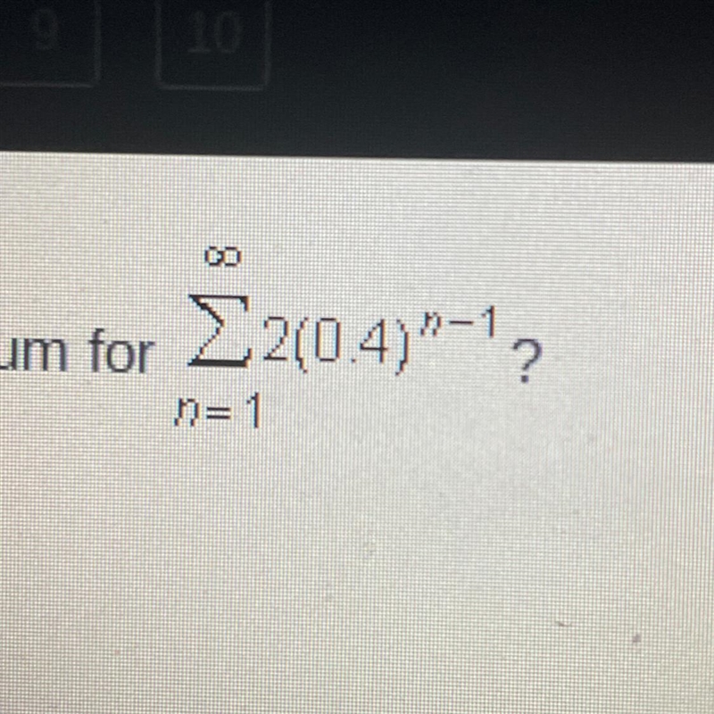 Which expression represents the second partial sum for... 2(0.4) + 2(0.4) 2(0.4)2 + 2(0.4) 3 2 + 2(0.4) 0 + 2(0.4)-example-1