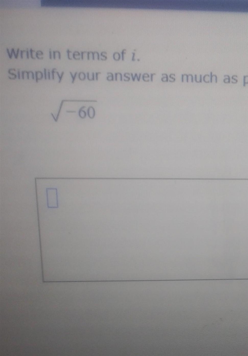 Write in terms of i ​-example-1