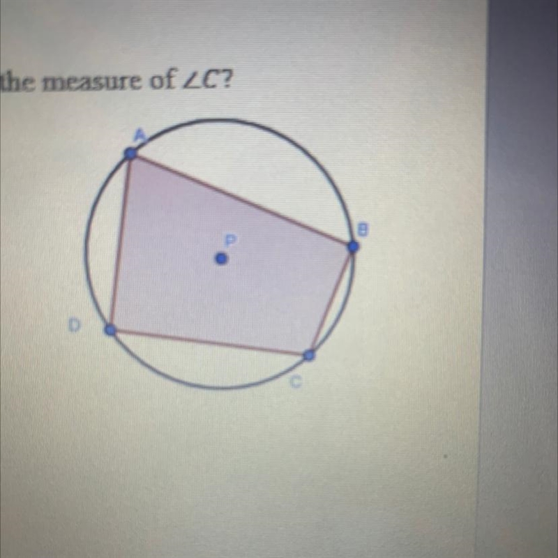 Quadrilateral ABCD is inscribed. The measure of ZA = 67º. What is the measure of ZC-example-1