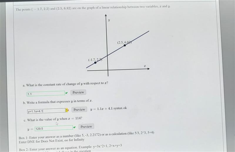 I am having trouble with the 2nd question. "Write a formula that expresses y-example-1