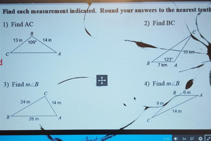 Find the measurement indicated. Round to the nearest tenth.​-example-1