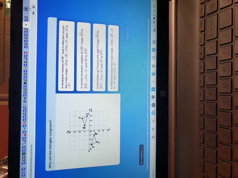 Why are the triangles congruent?-example-1