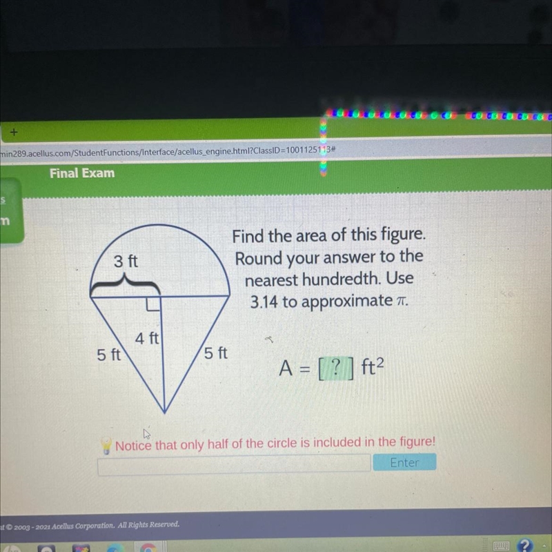 Find area of this figure 3 ft 4 ft 5ft-example-1