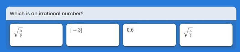 Which is an irrational number-example-1