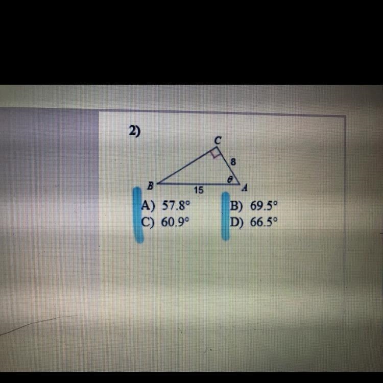 Find the measure of the angle theta-example-1