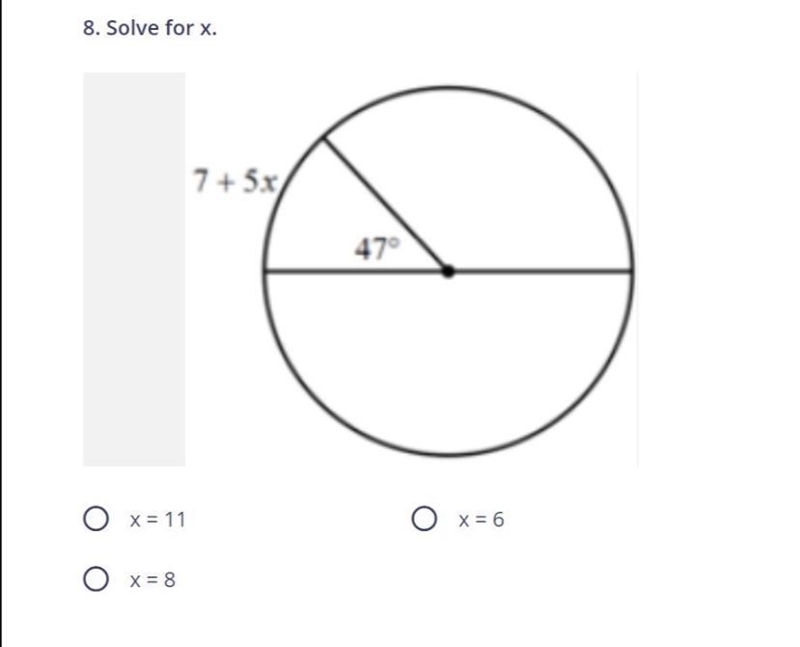 Solve for x, given the attached image.-example-1