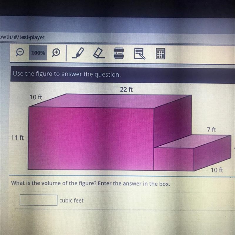 What is the volume of the figure? Enter the answer in the box.-example-1