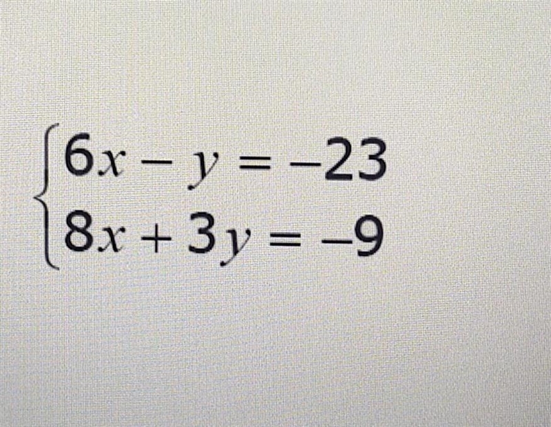 Solve the system using substitution. Show your work and give your answers as an ordered-example-1