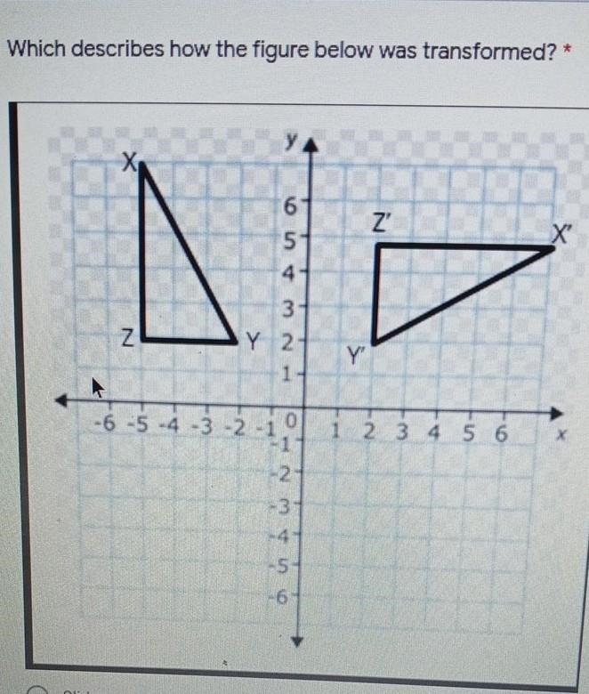 Which describes how the figure below was transformed? ​-example-1