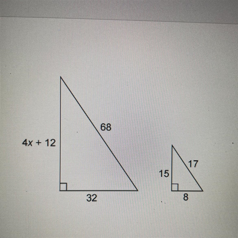 The triangles are similar. What is the value of X?-example-1