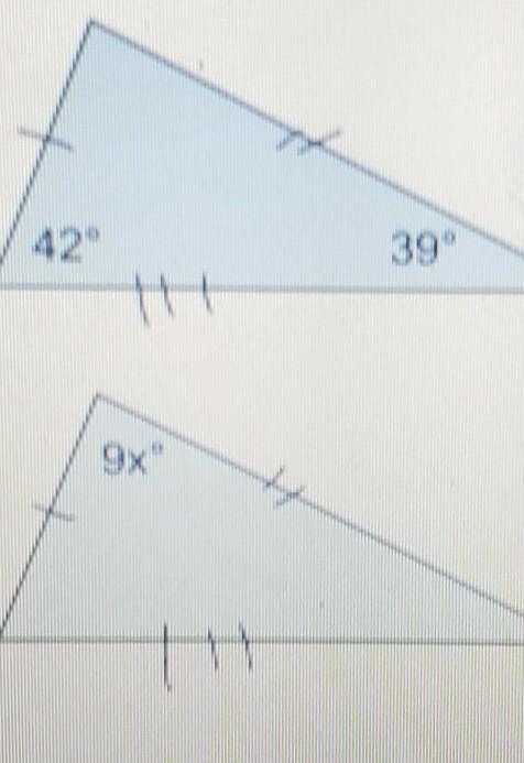 Find the value of x, showing all steps. (3 pts.)​-example-1