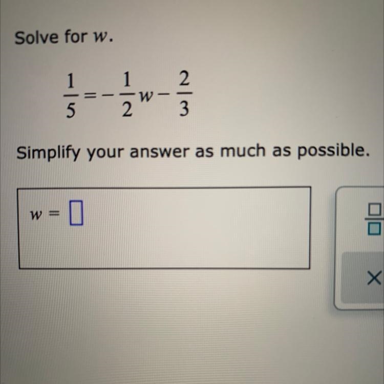 PLEASE HELP THX<3 Solve for w.-example-1