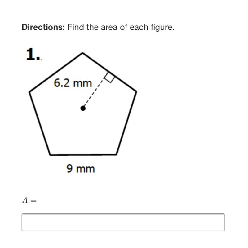 Fine the area of the regular figure-example-1