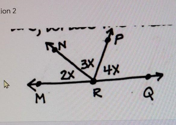 What is the measure of angle NRM? A. 30 Degrees B. 25 Degrees C. 40 Degrees D. 60 degrees-example-1