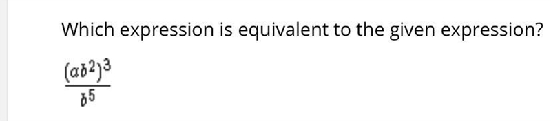 Which expression is equivalent to the given expression?-example-1