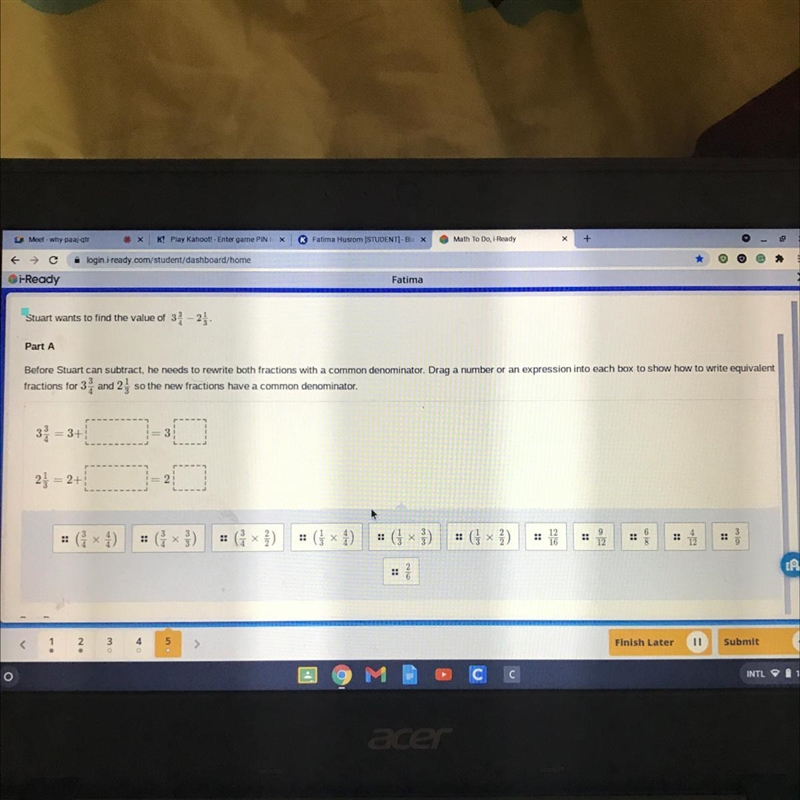 Stuart wants to find the value of 3 - 2 Part A Before Stuart can subtract, he needs-example-1