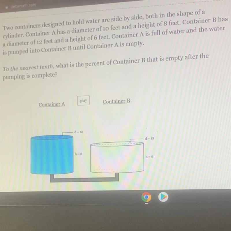 Two containers designed to hold water are side by side, both in the shape of a cylinder-example-1