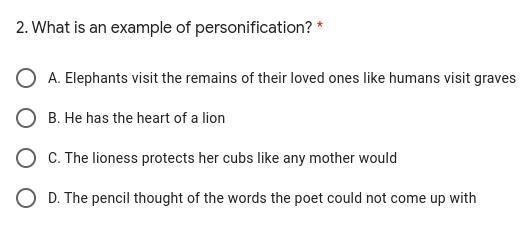 2. What is an example of personification? *-example-1