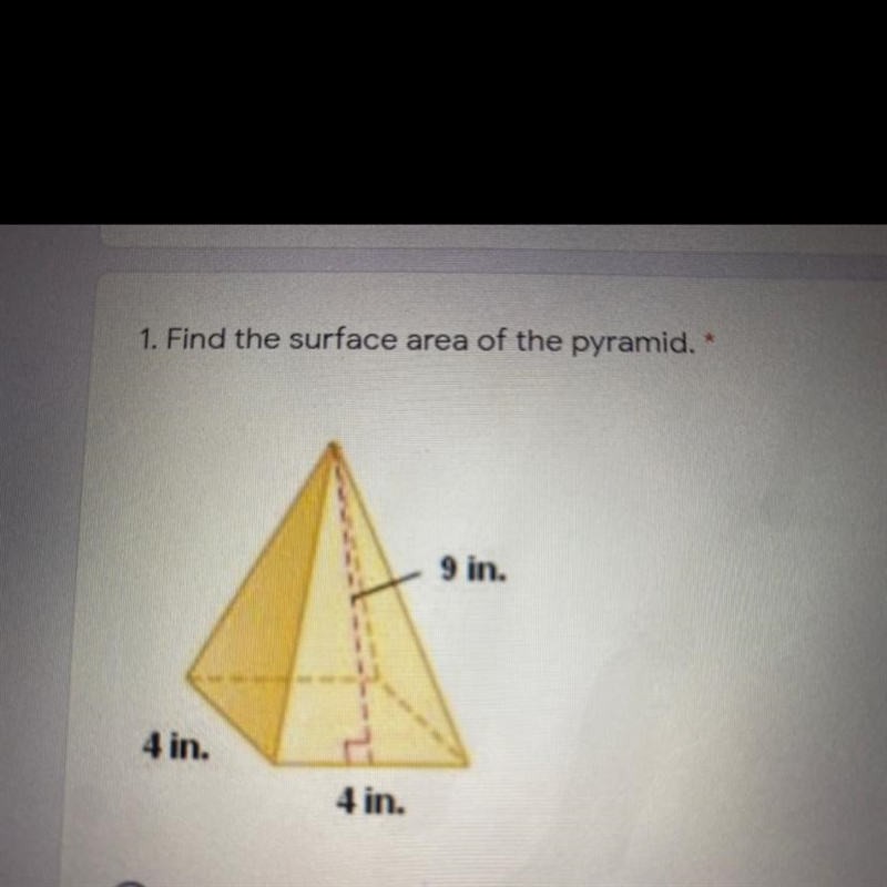 Find the surface area of a pyramid￼-example-1