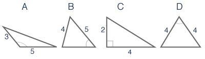 Ella calculated the missing side length of one of these triangles using the Pythagorean-example-1