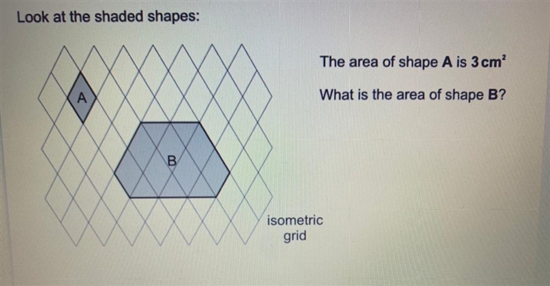 What’s is the area of shape B?-example-1