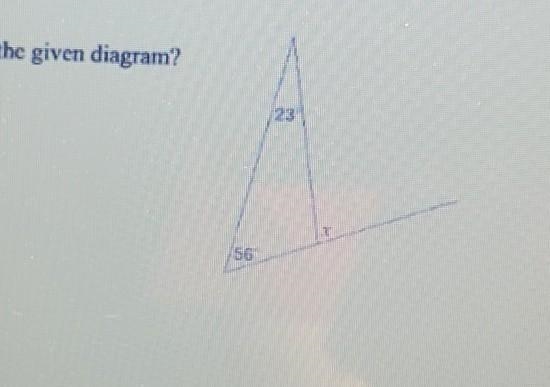 What is the value of the x in the given diagram?​-example-1