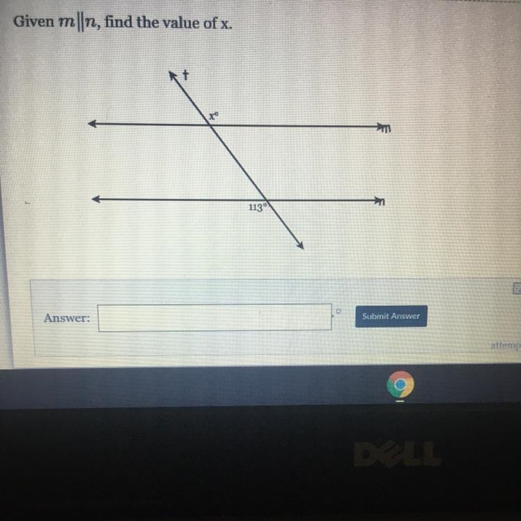 Given m ||n, find the value of x.-example-1