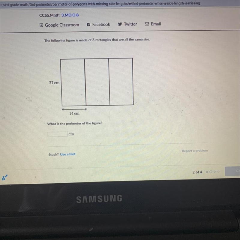 What is the perimeter of the figure?-example-1