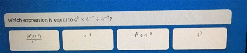 Which expression is equal to…-example-1