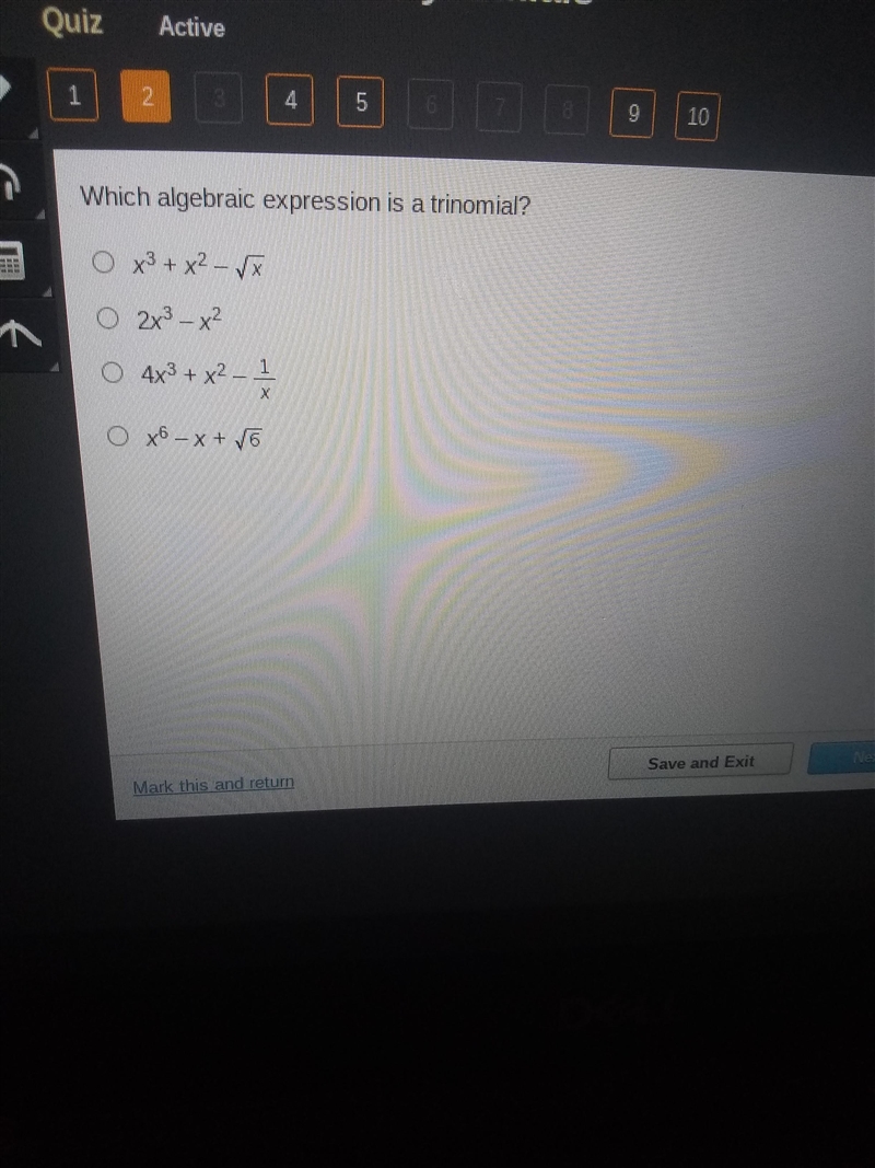 Which algebraic expression is a trinomial-example-1