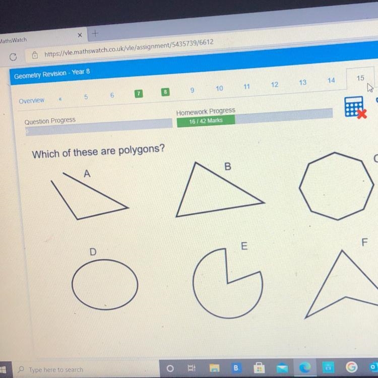 Which of these are polygons? On А B o D F G G-example-1