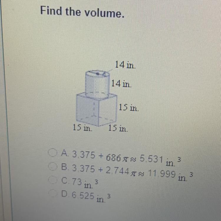 Question 11 Find the volume.-example-1