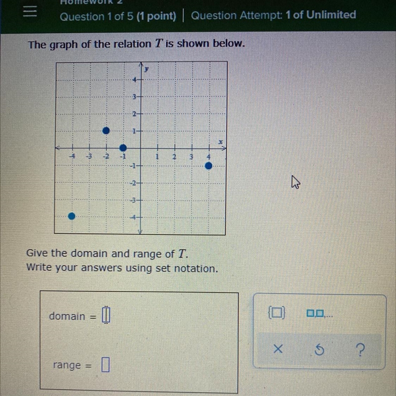 Anyone can help with the graph to find the domain and range ?-example-1