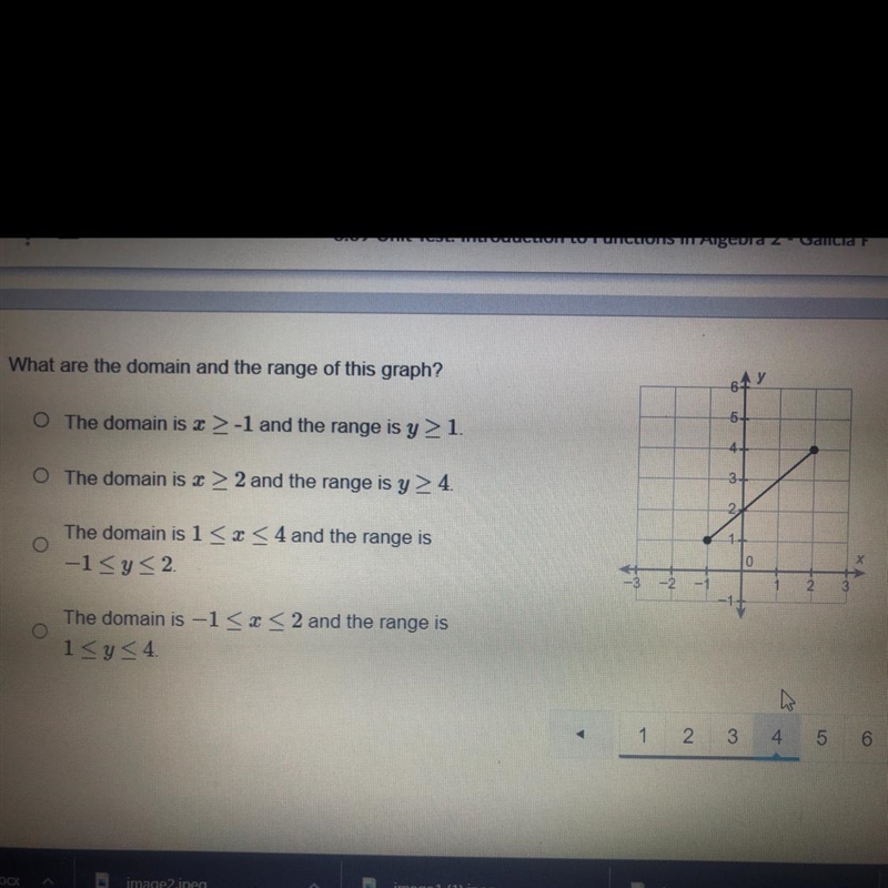 What are the domain and range of this graph￼?-example-1