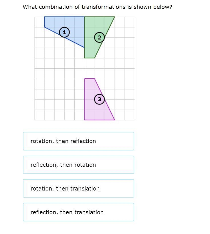 What combination of transformations is shown below?-example-1