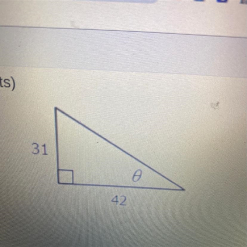 Find the measure of 0. Round answer to the nearest tenth. Pleas help-example-1