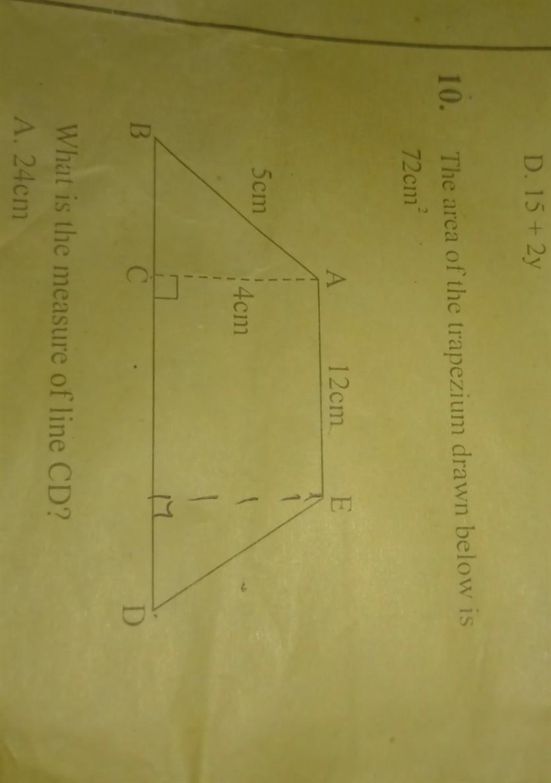 What is the measure of line CD. explain​-example-1