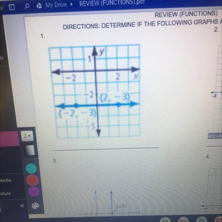 Determine if the following graph is a function-example-1