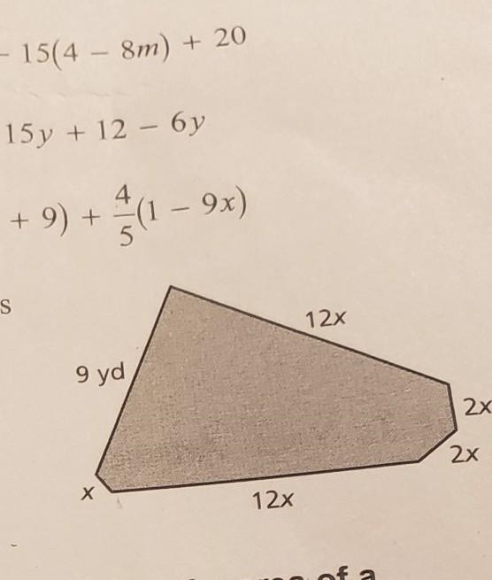 thats the problem the words say. Write an expression in simplest form that represents-example-1