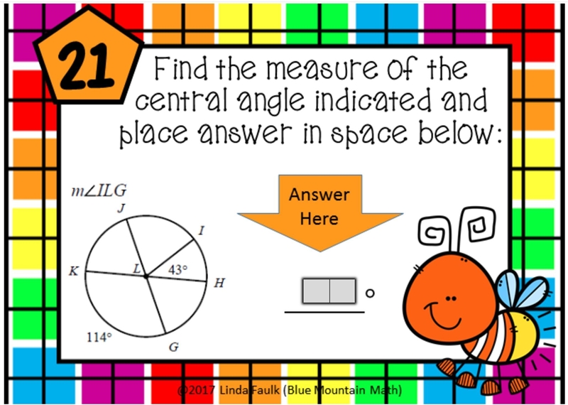 Find the measure of the central angle indicated and place answer below:-example-1