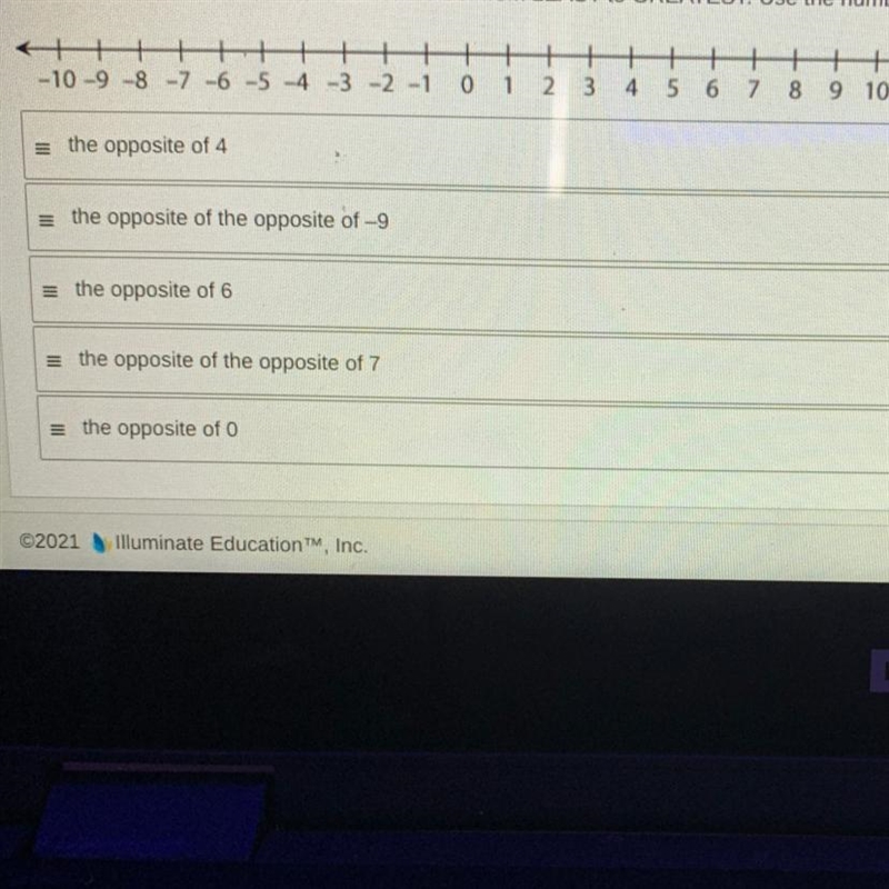 Question 10 Five numbers are described below. Drag the values described into the correct-example-1