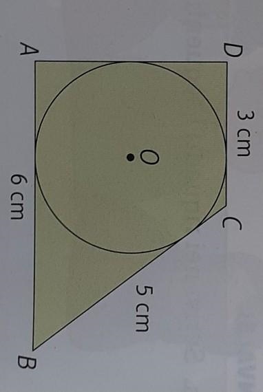 Calculate the length of the circumference inscribed in the ABCD trapezium using the-example-1