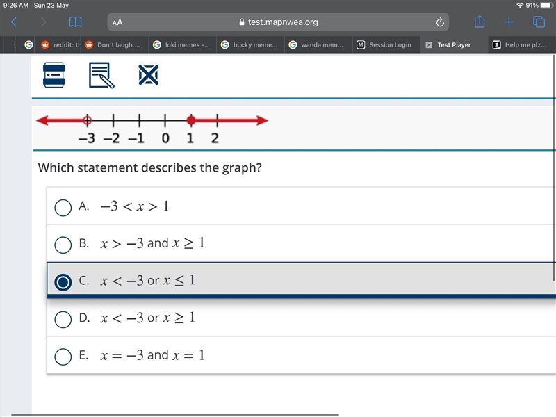 HWLP MW QUICK Which statement describes the graph?-example-1