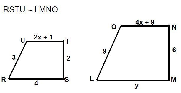 Find the values of x and y-example-1