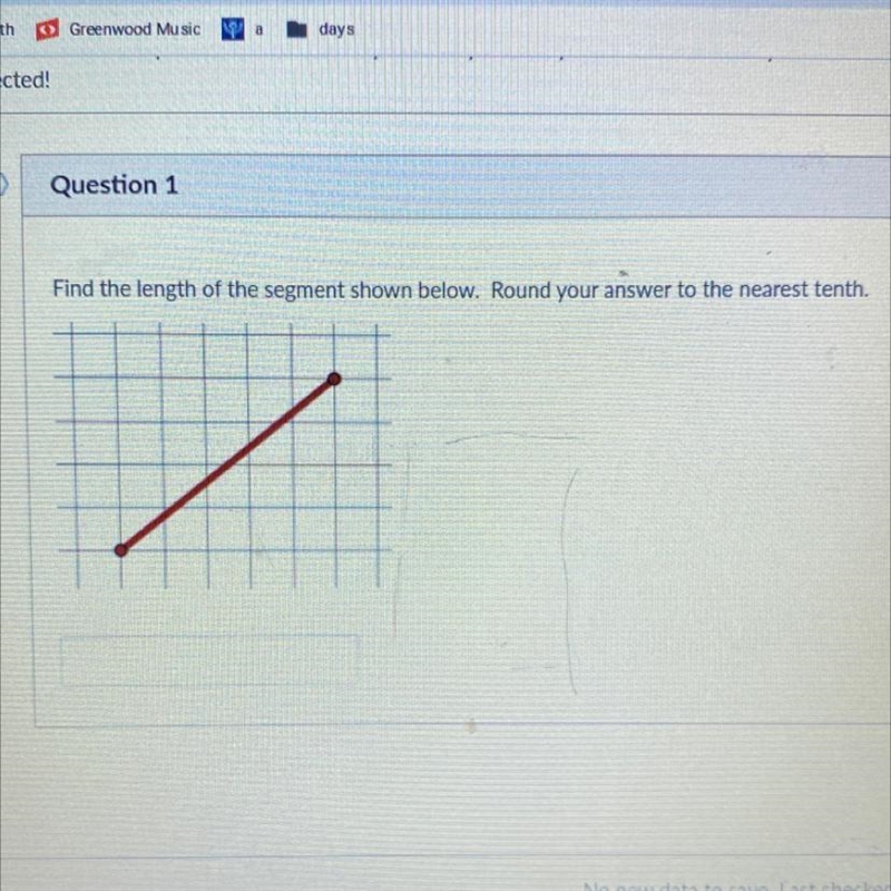 Find the length of the segment below round to nearest tenth-example-1