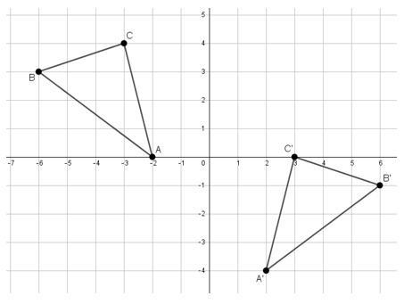 Describe in words a sequence of transformations that maps ABC to A' B' C Write an-example-1