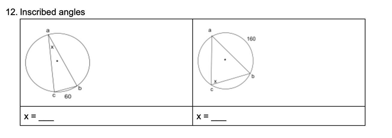 Help with Inscribed angles!!!!!!!!!!!!!!!!!!!!-example-1