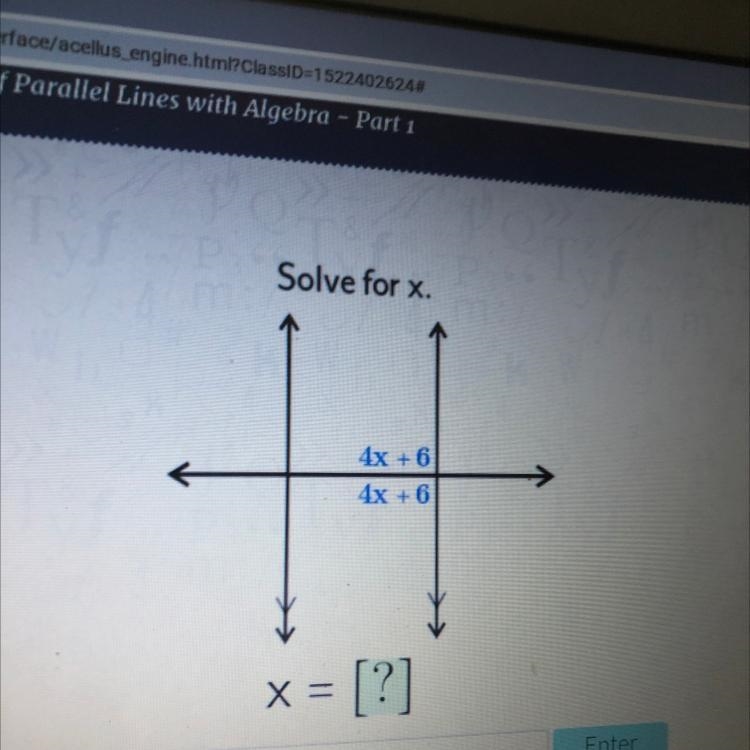 4x + 6 4x + 6 X = < = [?]-example-1